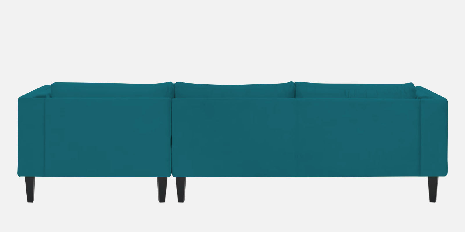 Jasper Velvet LHS Sectional Sofa (3+Lounger) in Pine green Colour