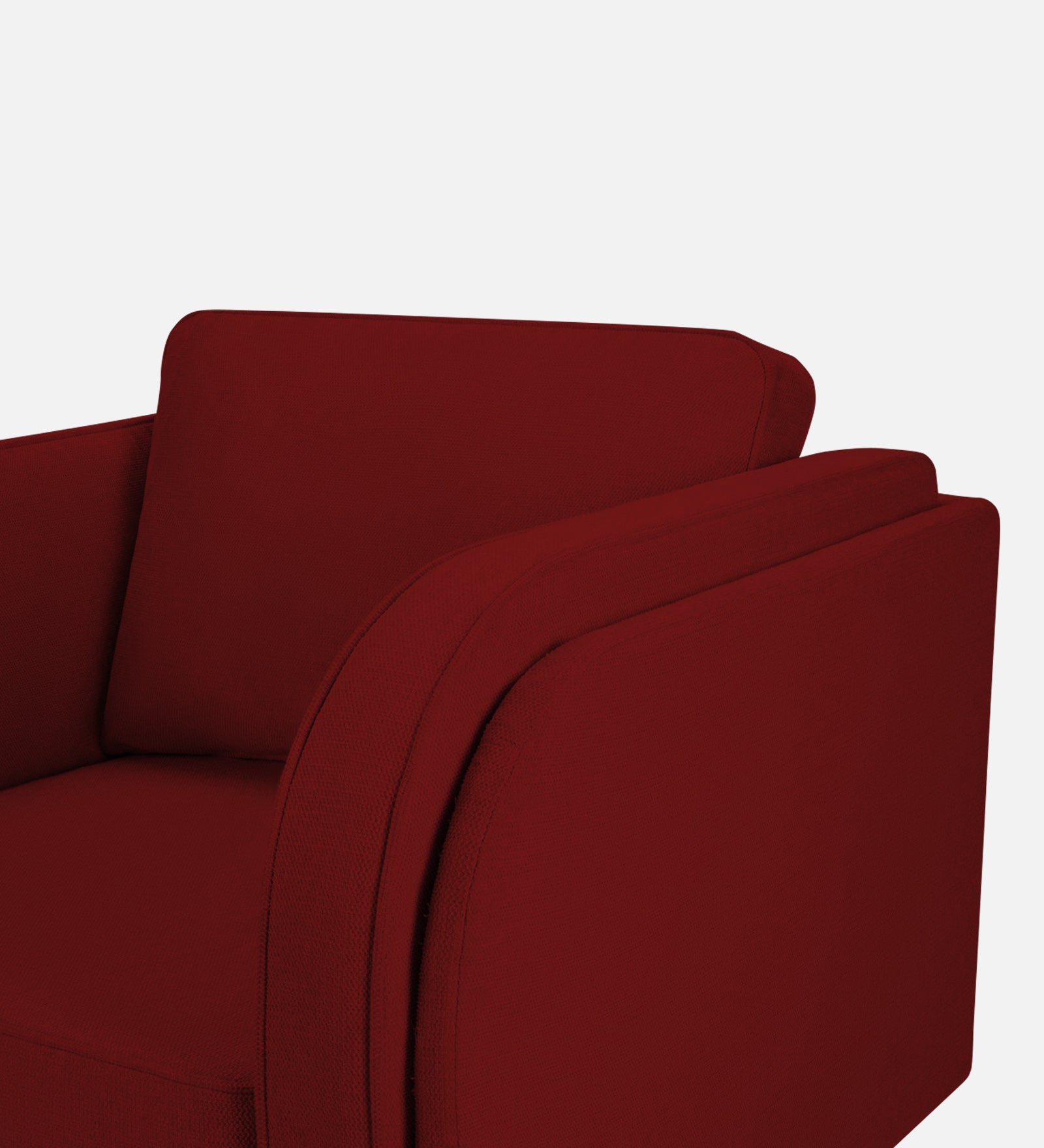 Siddy Fabric 1 Seater Sofa in Blood Maroon Colour