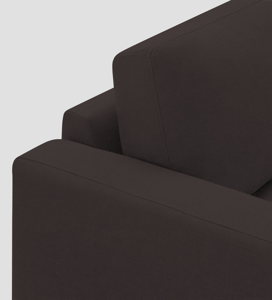 Esha Fabric 1 Seater Sofa In Pebble Brown Colour - Febonic Living