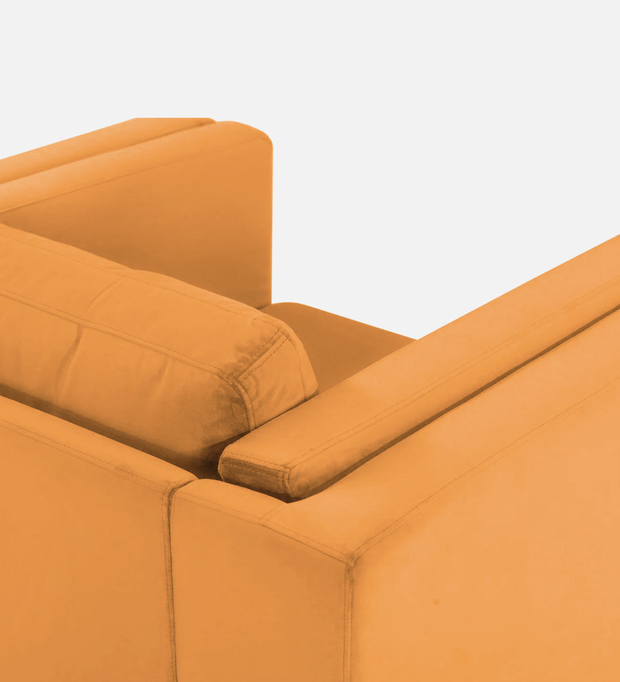 Jasper Velvet 1 Seater Sofa In Tangerine Orange Colour - Febonic Living