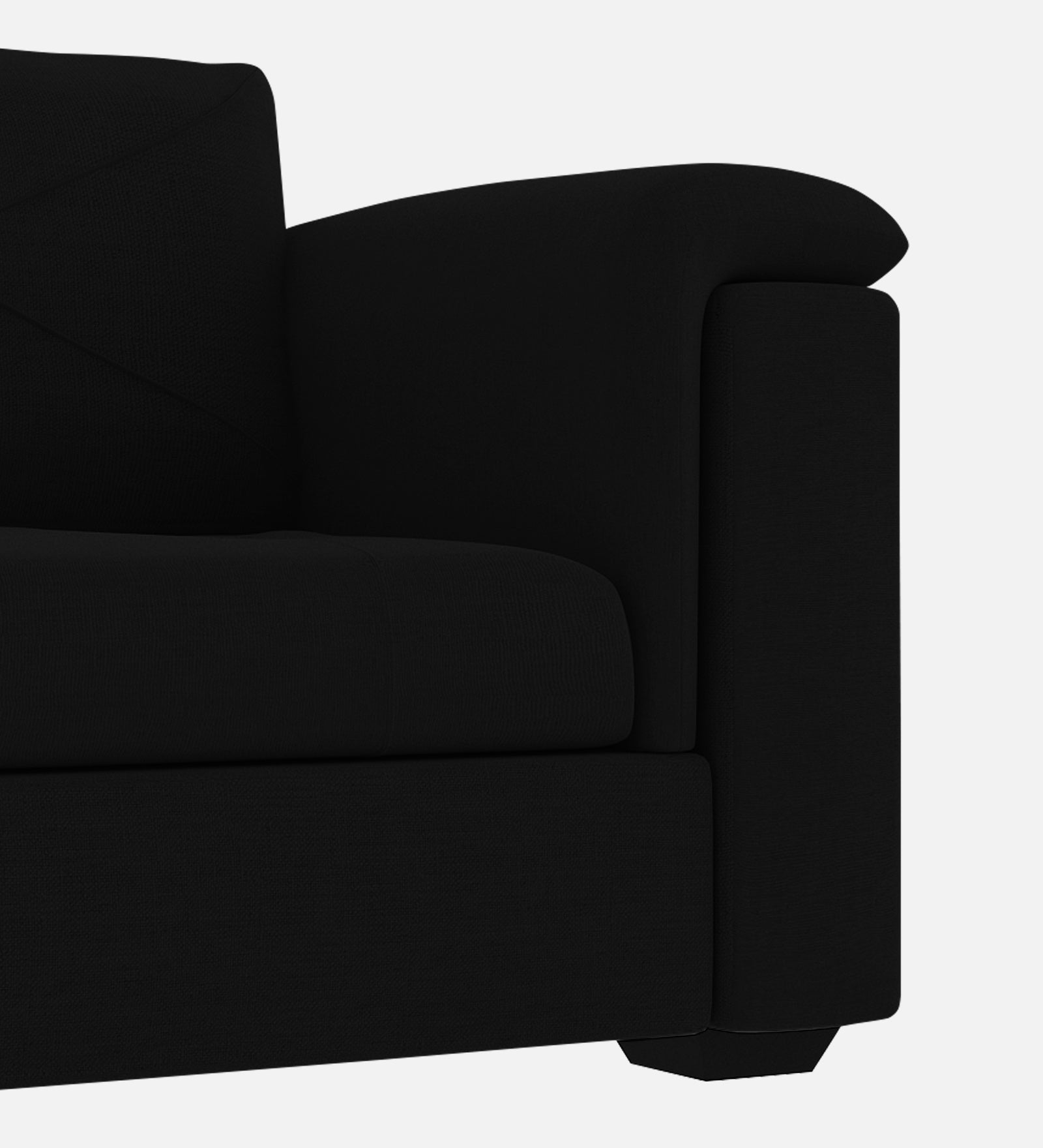 Andry Fabric 1 Seater Sofa in Heather Black Colour