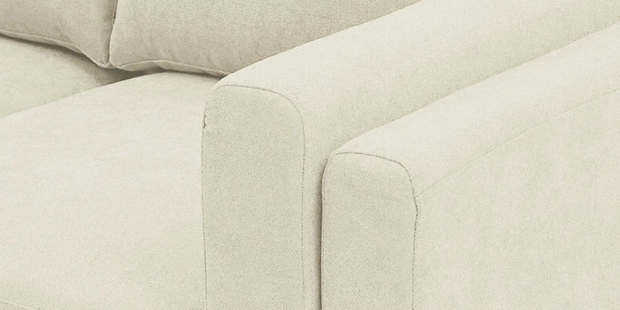 Creata Fabric Lhs Sectional Sofa 3 Lounger In Ivory Cream Colour - Febonic Living