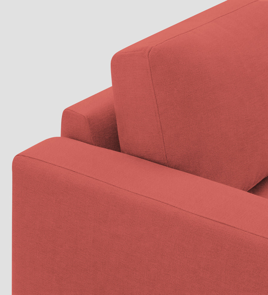 Esha Fabric 1 Seater Sofa In Salmon Pink Colour - Febonic Living