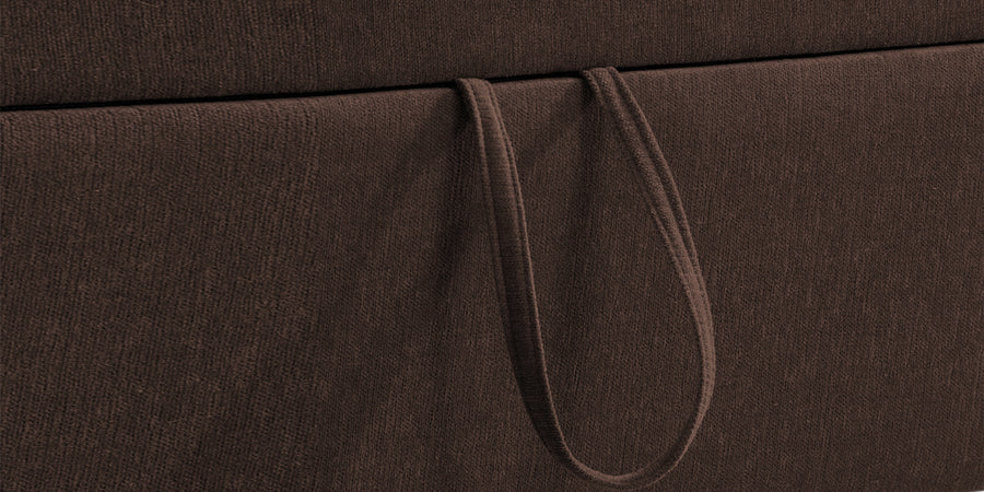 Kara Fabric 3 Seater Pull Out Sofa Cum Bed In Coffee Brown Colour - Febonic Living