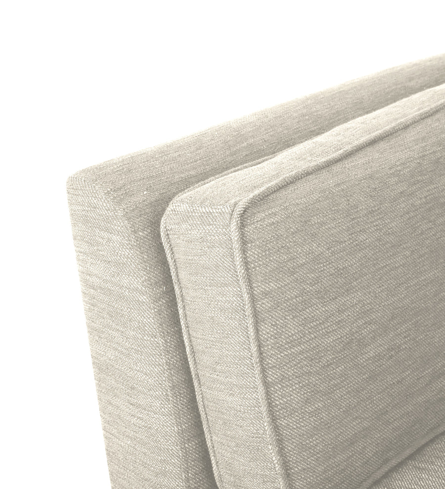 Nigar Fabric 1 Seater Sofa In Ivory Beige Colour - Febonic Living