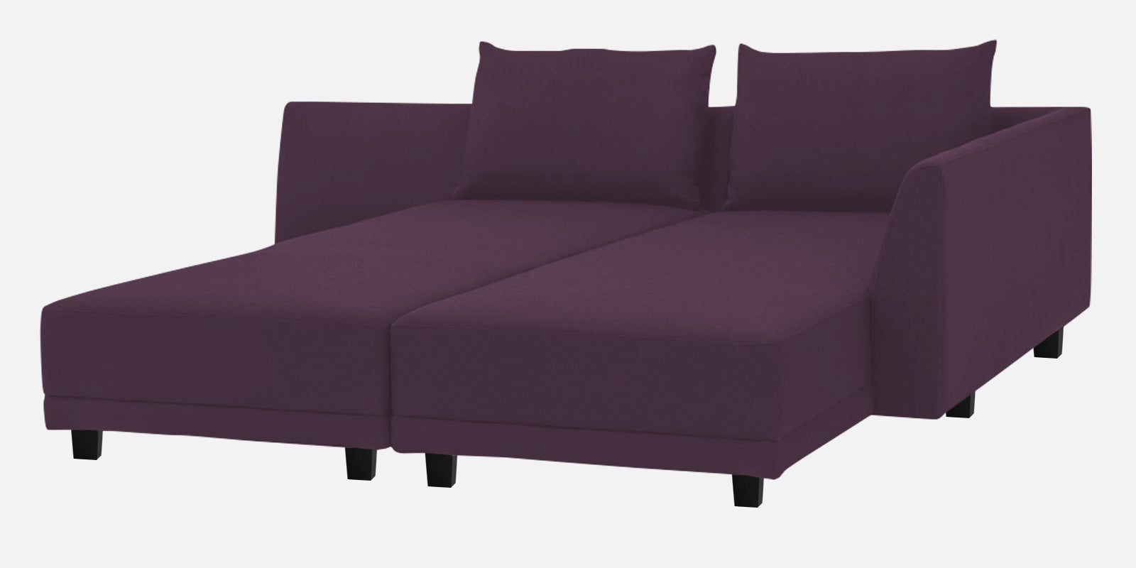 Ira Fabric LHS 6 Seater Sofa Cum Bed In Greek Purple Colour