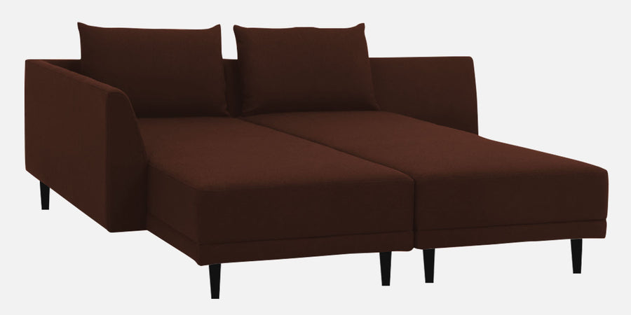 Ira Fabric Rhs 6 Seater Convertible Sofa Cum Bed In Coffee Brown Colour - Febonic Living