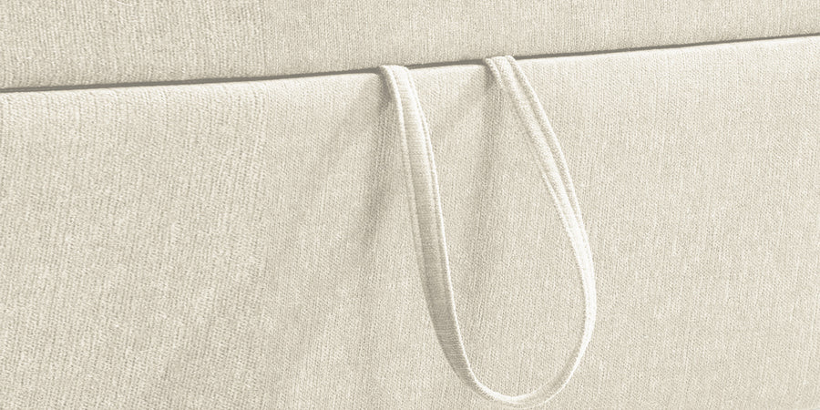 Kara Fabric 2 Seater Pull Out Sofa Cum Bed In Ivory Cream Colour - Febonic Living