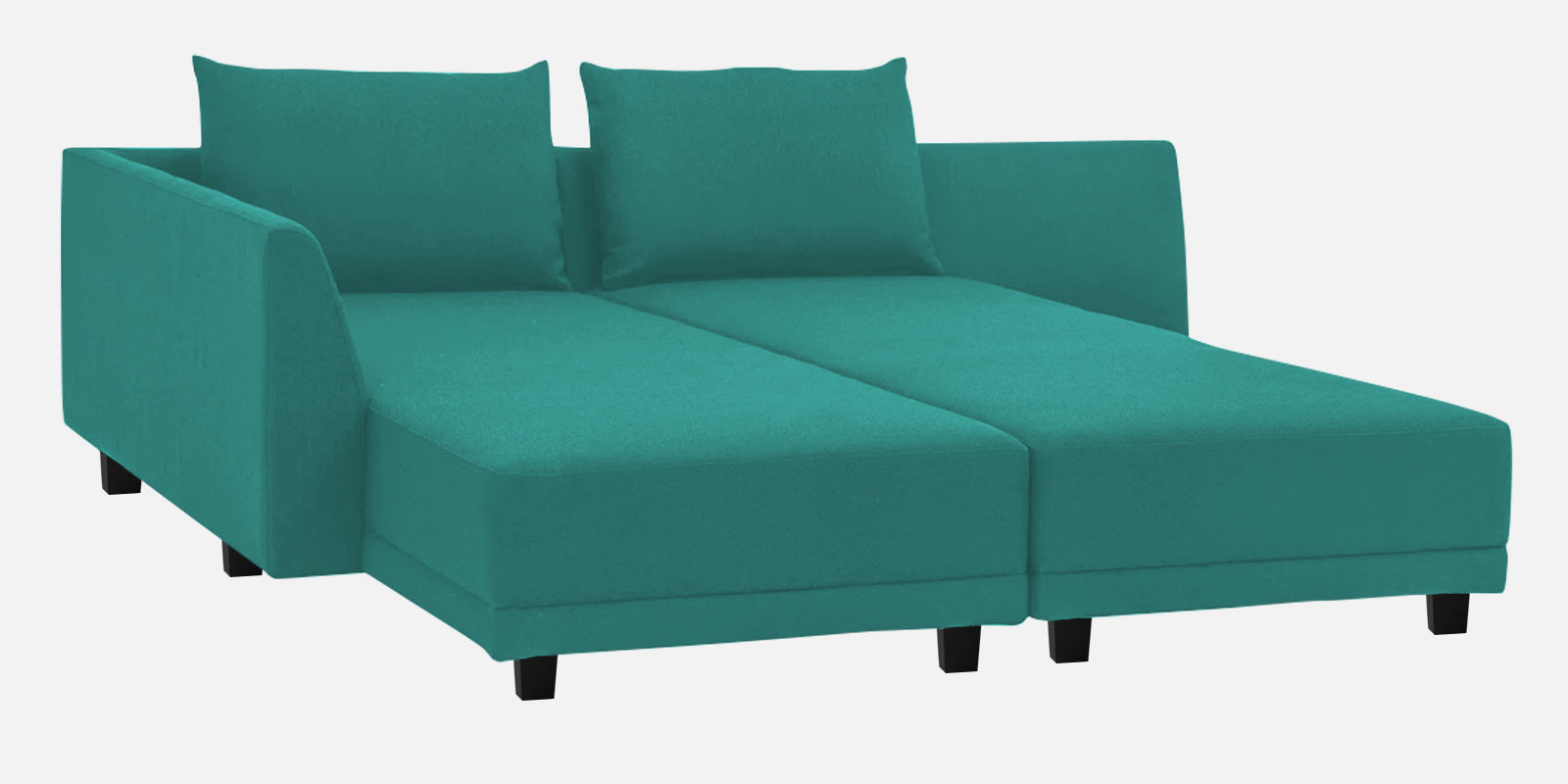 Ira Fabric RHS 6 Seater Sofa Cum Bed In Sea Green Colour