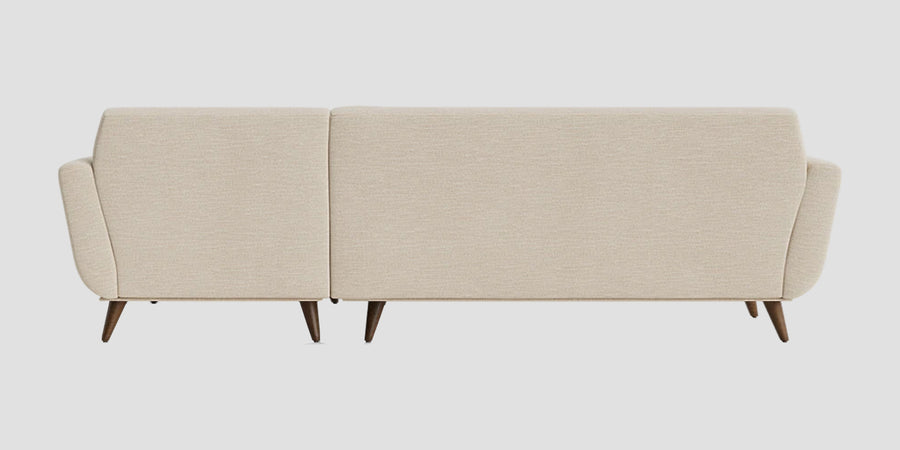 Jasmin Fabric Lhs Sectional Sofa 3 Lounger In Ivory Cream Colour - Febonic Living