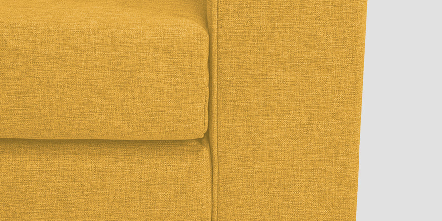 Kenia Fabric 3 Seater Foldable Sofa Cum Bed In Bold Yellow Colour - Febonic Living