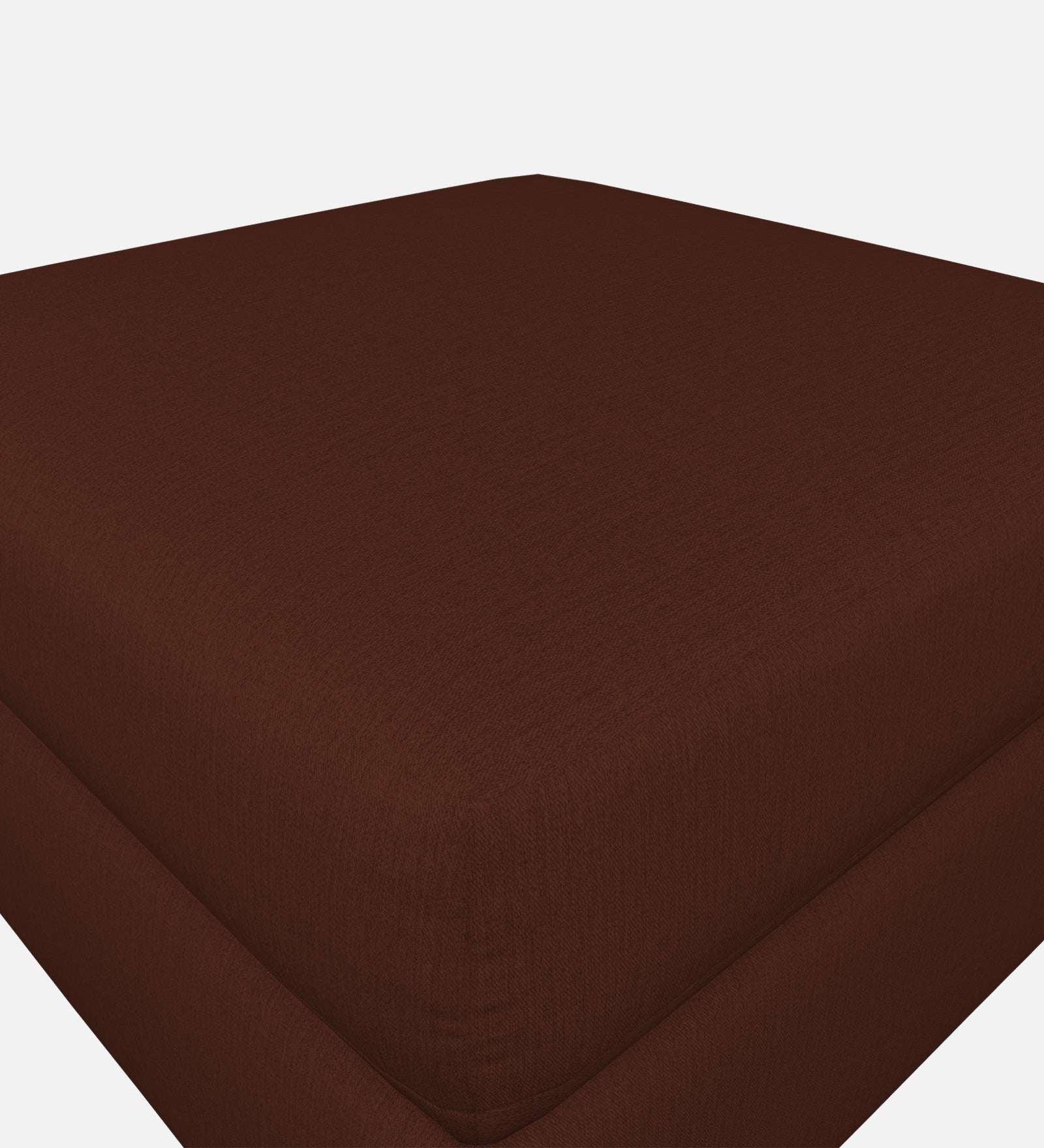 Penny Fabric Storage Ottoman In Coffee Brown Colour