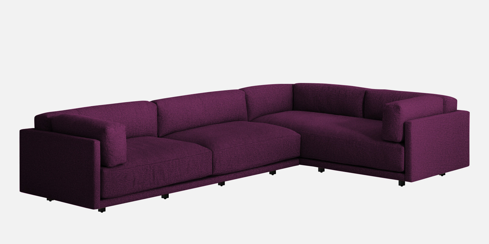 Nixon Fabric 6 Seater RHS Sectional Sofa In Greek Purple Colour