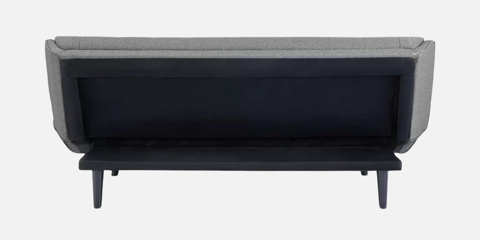 Saso Fabric Convertible Sofa Cum Bed In Charcoal Grey