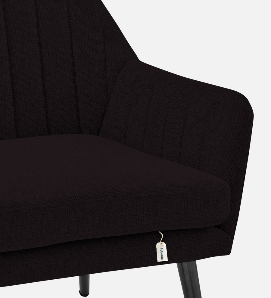 Bella Fabric Arm Chair In Cara Brown Colour - Febonic Living