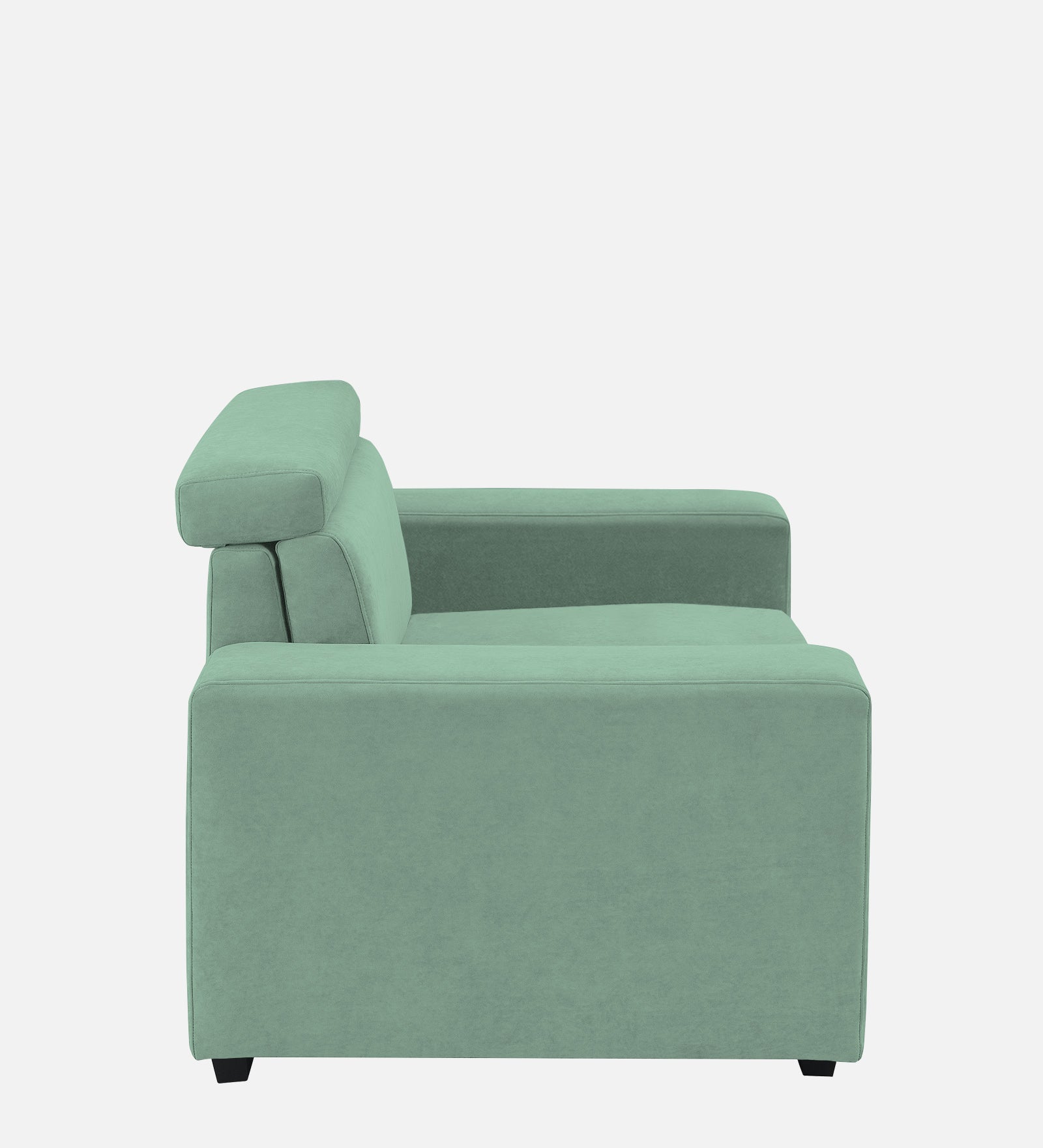 Hiro Fabric 1 Seater Sofa In  Mist Blue Colour - Febonic Living