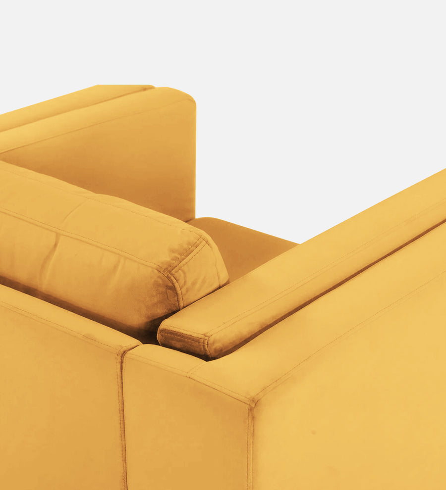 Jasper Velvet 1 Seater Sofa In Turmeric Yellow Colour - Febonic Living