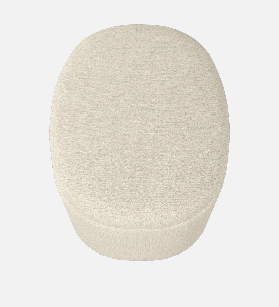 Ruggy Fabric Ottoman In Ivory Cream Colour With Storage - Febonic Living