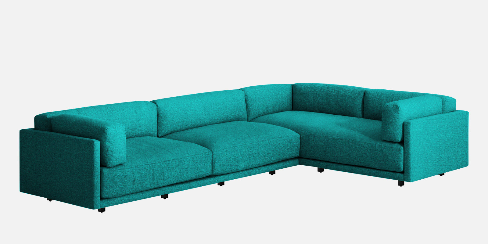 Nixon Fabric 6 Seater RHS Sectional Sofa In Sea Green Colour