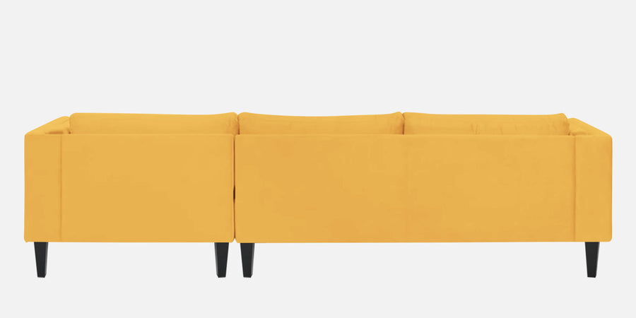 Jasper Velvet Lhs Sectional Sofa 3 Lounger In Turmeric Yellow Colour - Febonic Living