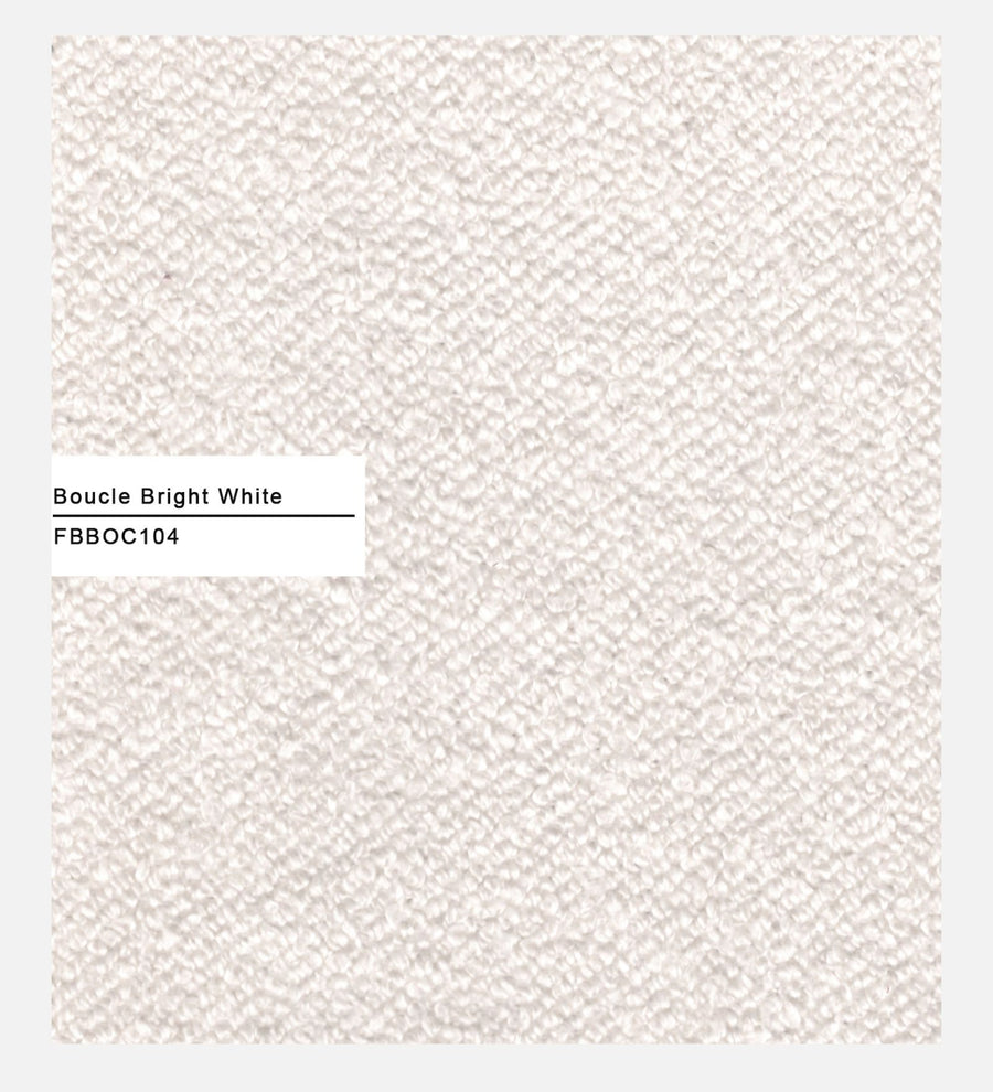 Lark Boucle Bench In Bright White Colour - Febonic Living