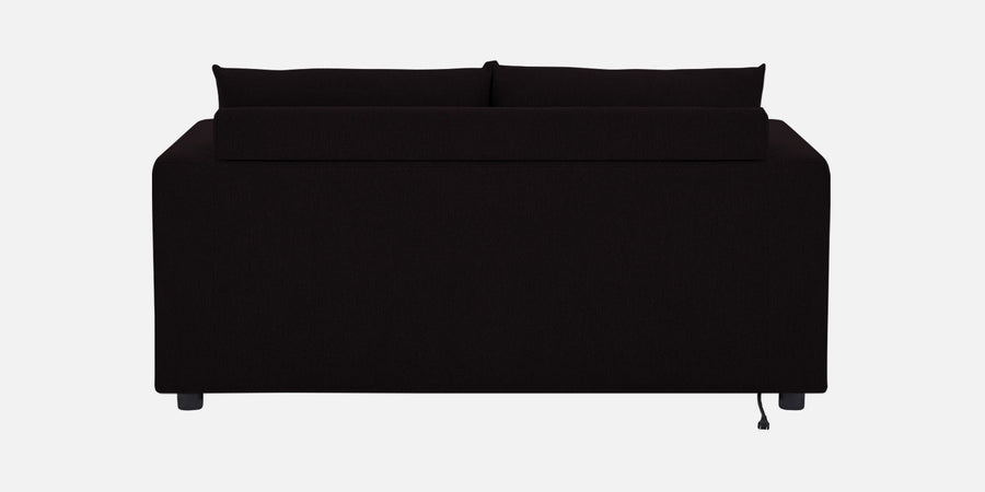 Roman Fabric 3 Seater Foldable Sofa Cum Bed In Cara Brown Colour With Usb Port - Febonic Living