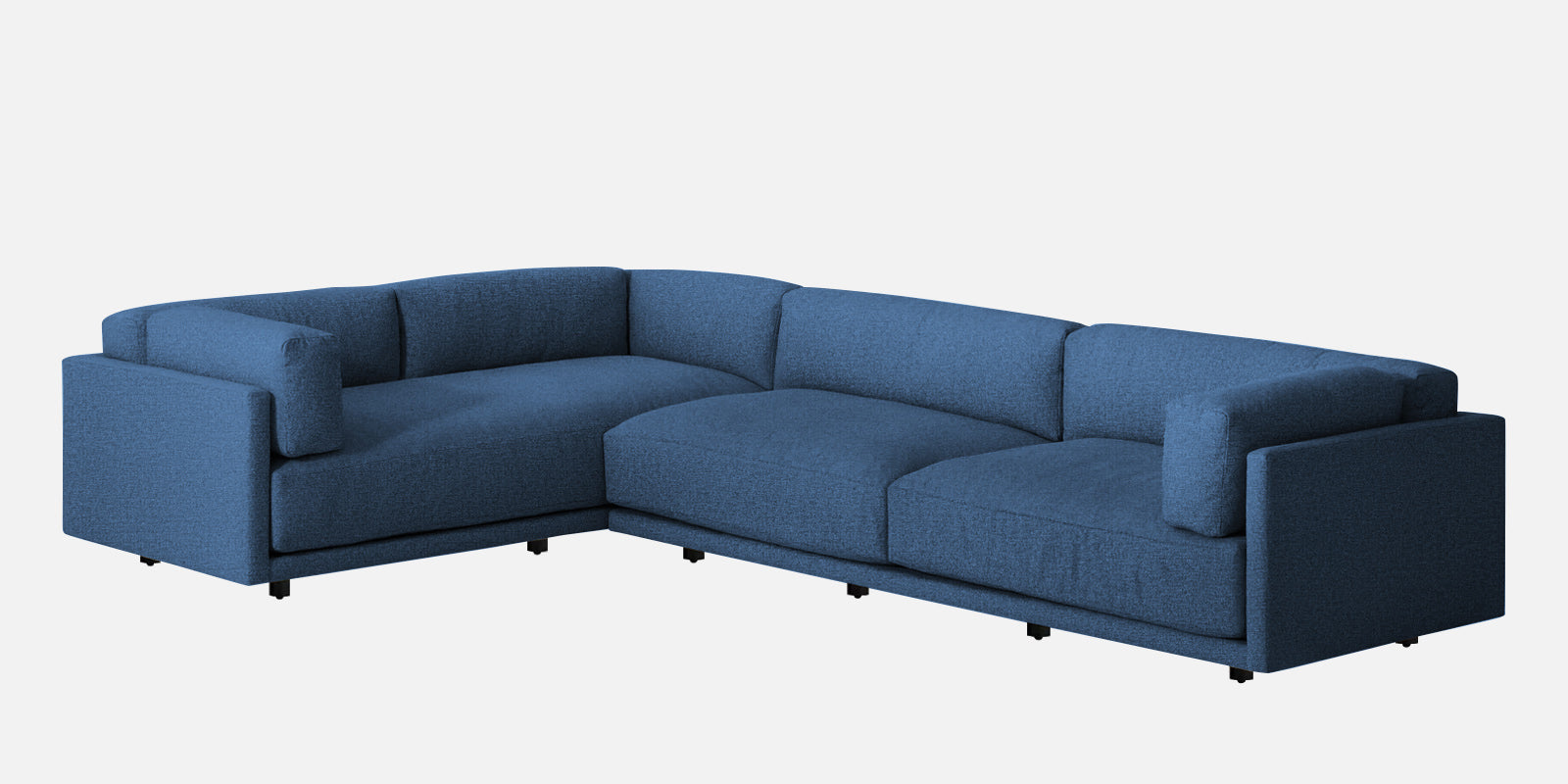 Nixon Fabric 6 Seater LHS Sectional Sofa In Light Blue Colour