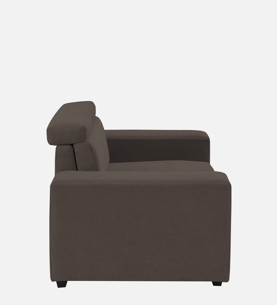 Hiro Fabric 1 Seater Sofa In Lito Brown Colour - Febonic Living