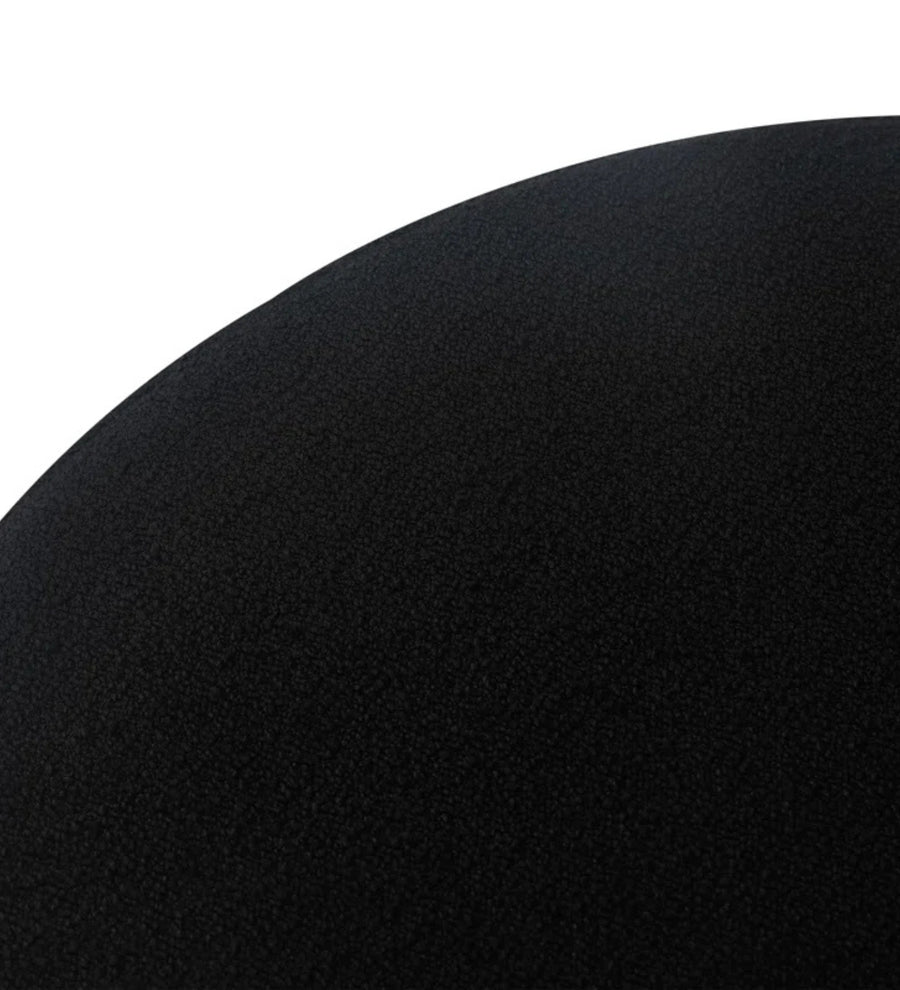 Rossy Boucle Fabric Pouffe In Smokey Grey Colour - Febonic Living