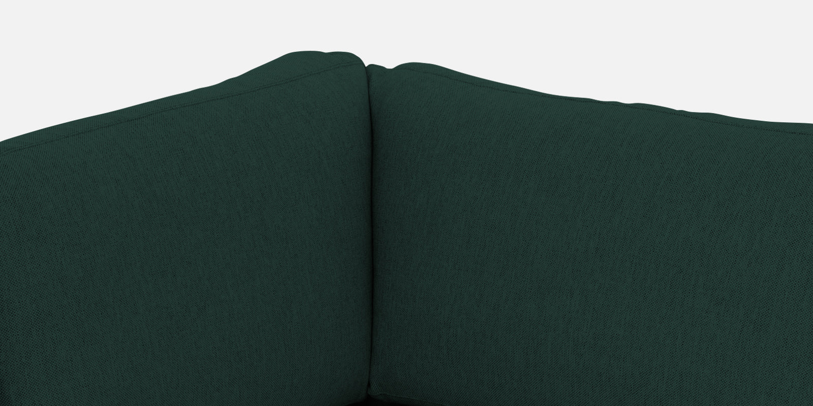 Freedom Velvet 6 Seater LHS Sectional Sofa In Forest Green Colour With Ottoman