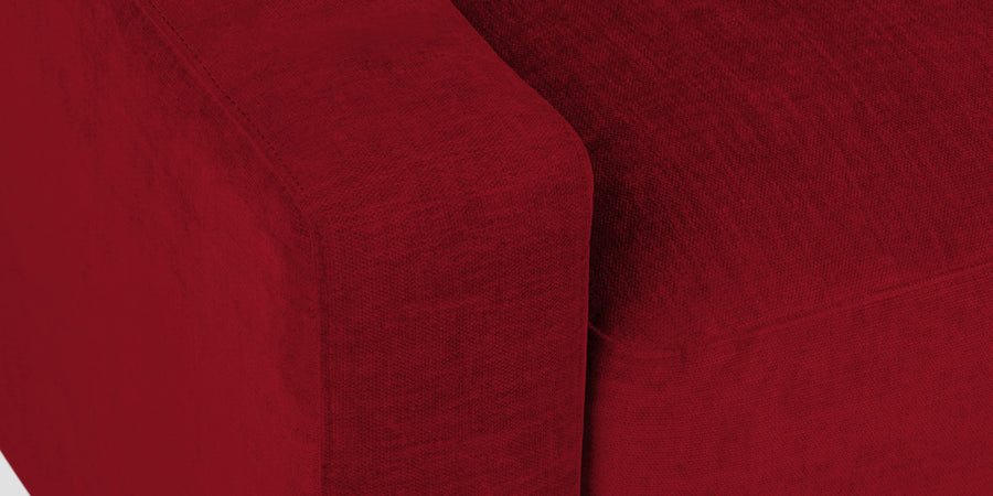 Dara Fabric 3 Seater Sofa In Ruby Red Colour - Febonic Living