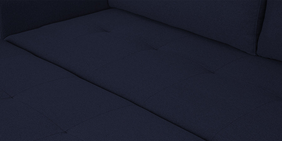 Sigma Fabric 3 Seater Pull Out Sofa Cum Bed In Royal Blue Colour - Febonic Living
