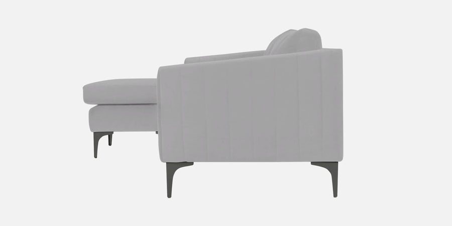 Haru Fabric Rhs Sectional Sofa 2 Lounger In Concrete Grey Colour - Febonic Living