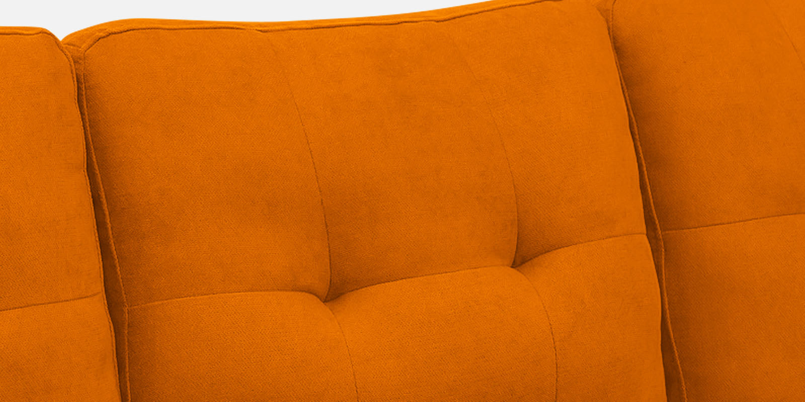 Thomas Fabric LHS Sectional Sofa (2+Lounger) in Vivid Orange Colour