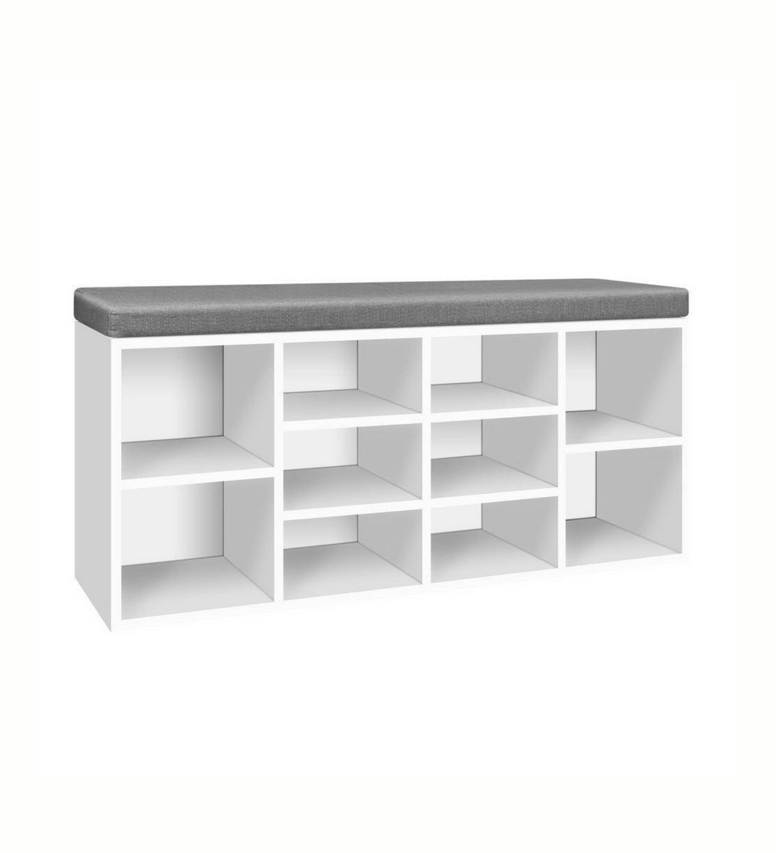 Soho Shoe Rack in Frosty White Finish