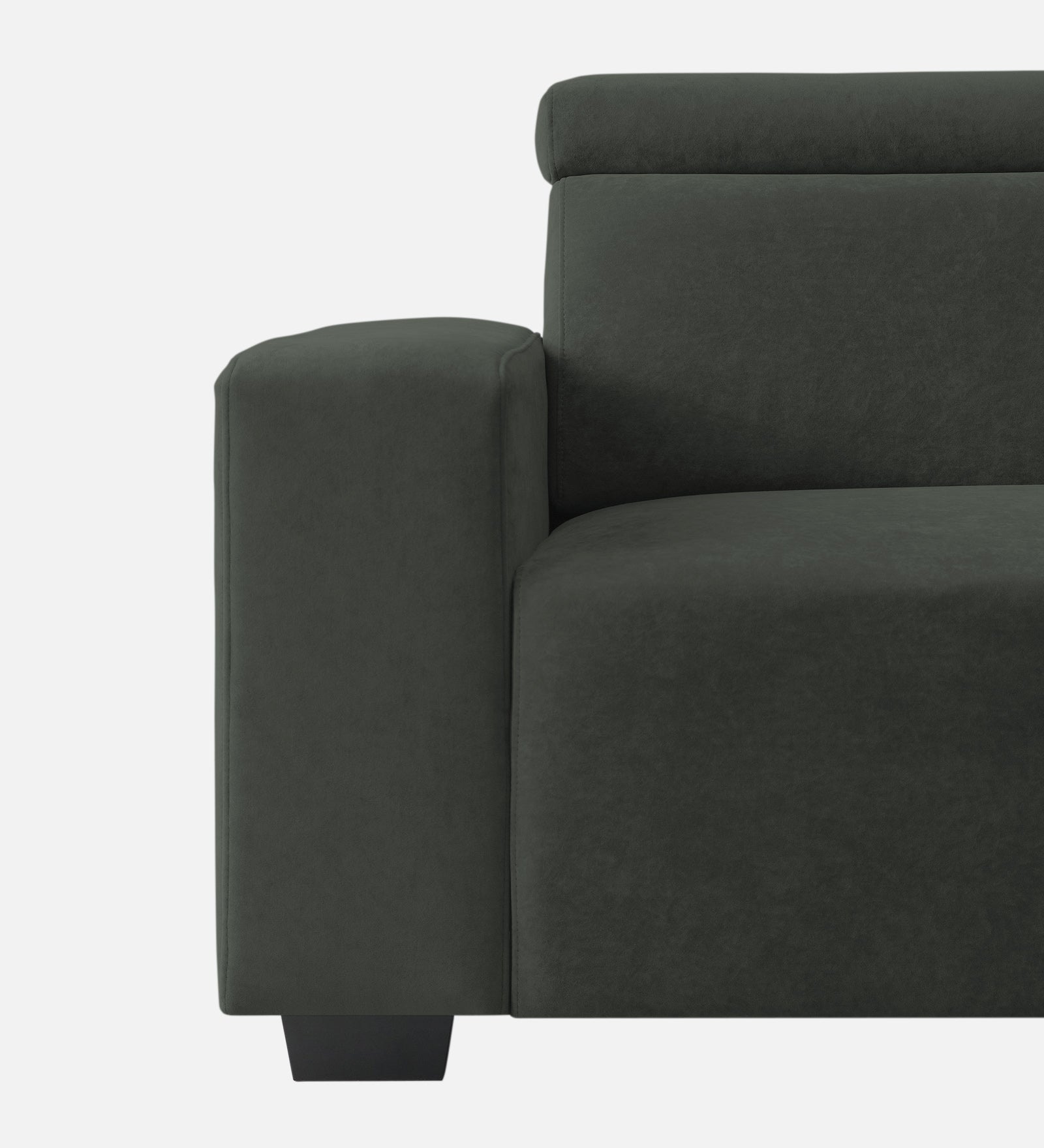 Hiro Fabric 1 Seater Sofa In  I-Land Green Colour - Febonic Living