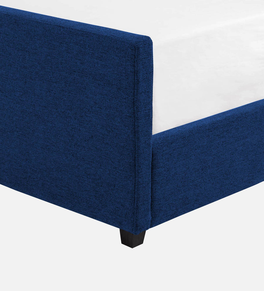 Pollen Fabric Upholstered King Size Bed In Royal Blue Colour - Febonic Living
