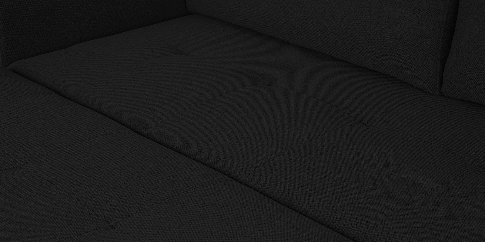 Sigma Fabric 3 Seater Pull Out Sofa Cum Bed In Zed Black Colour