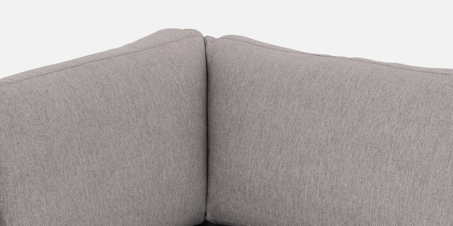Freedom Velvet 6 Seater Lhs Corner Sofa In Pearl Grey Colour With Ottoman - Febonic Living