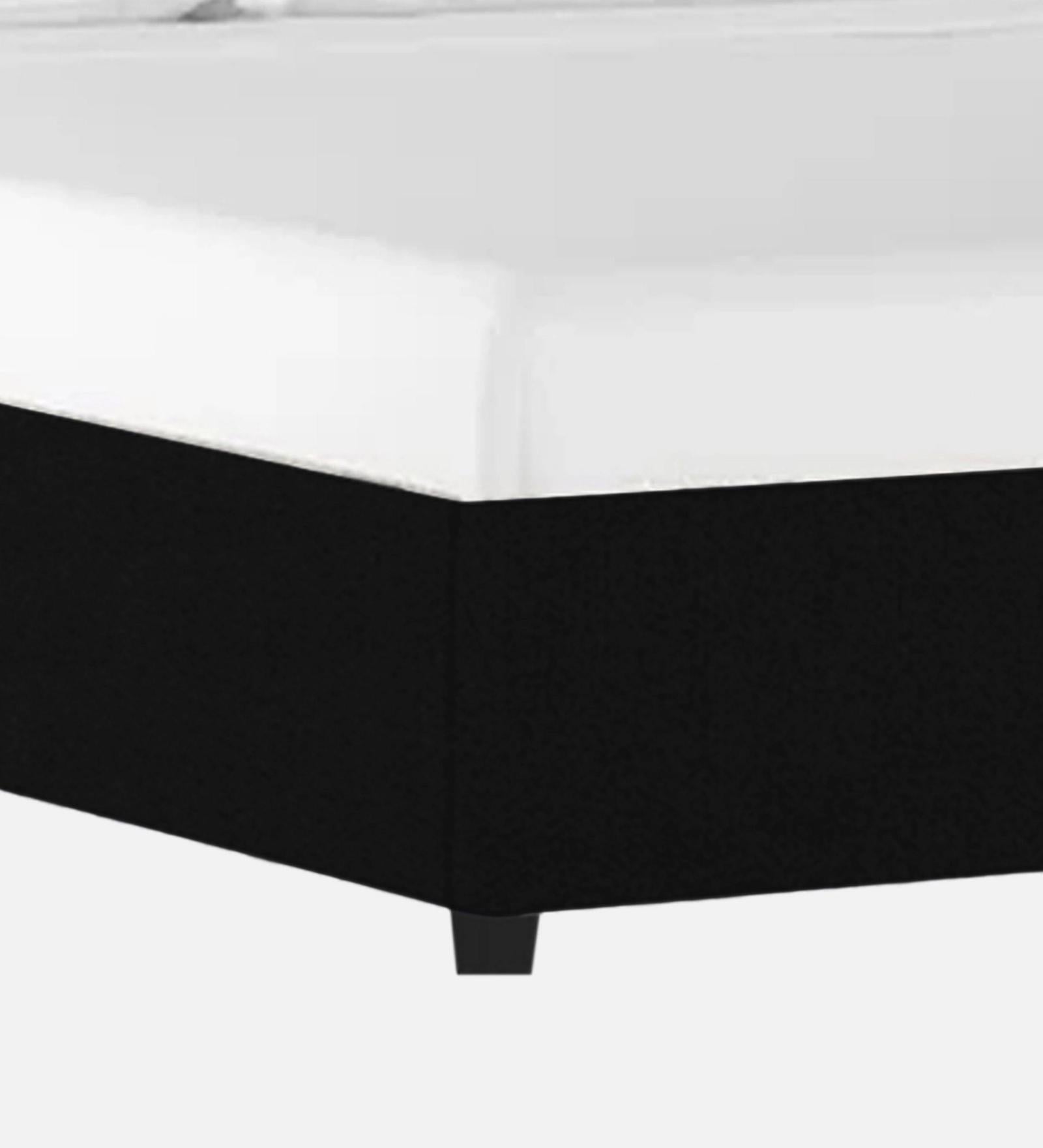 Asyra Fabric Queen Size Bed in Adam Black Colour With Storage