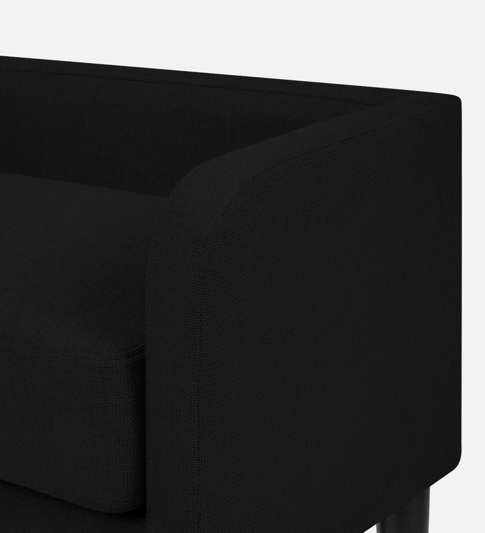 Maya Fabric Bench In Zed Black Colour