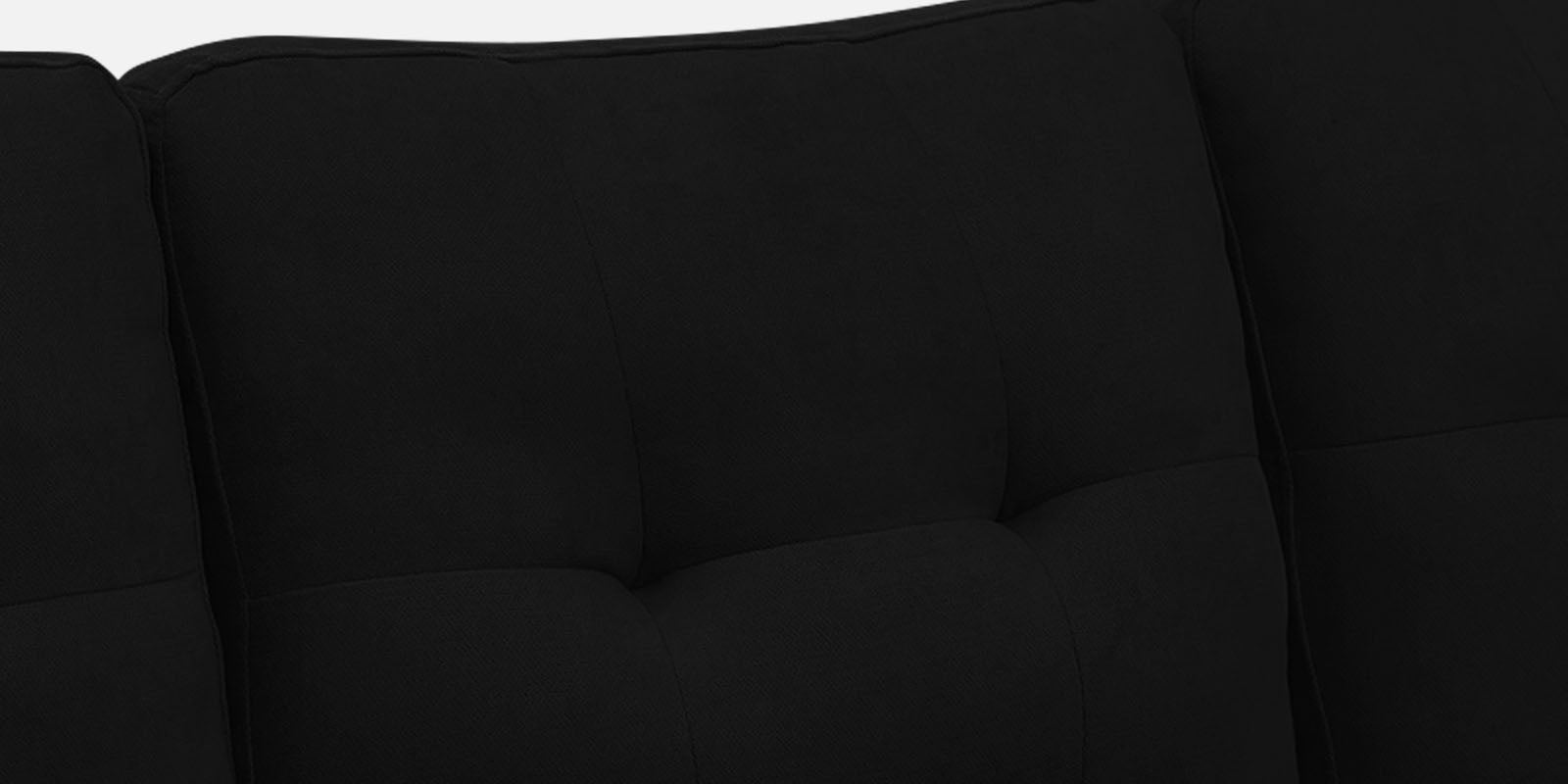 Thomas Fabric LHS Sectional Sofa (3+Lounger) in Zed Black Colour