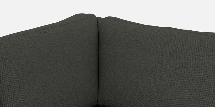 Freedom Velvet 6 Seater Lhs Corner Sofa In Hory Grey Colour With Ottoman - Febonic Living