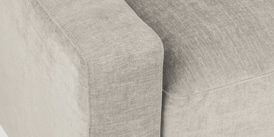 Dara Fabric 3 Seater Sofa In Ash Grey Colour - Febonic Living