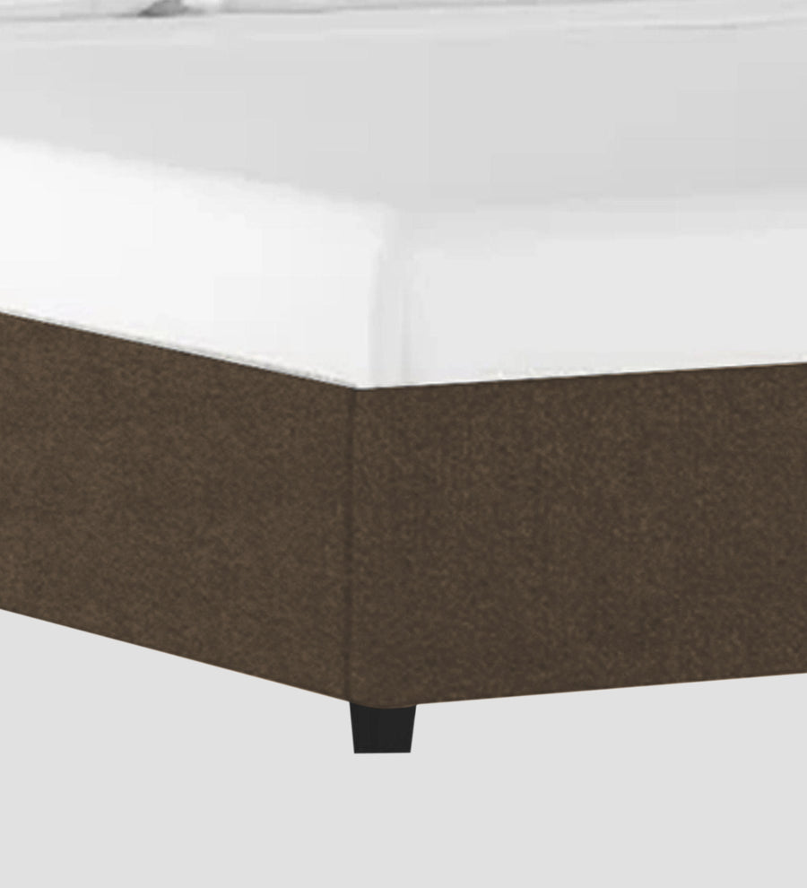 Asyra Velvet Upholstered King Size Bed In Shade Brown Colour With Box Storage - Febonic Living