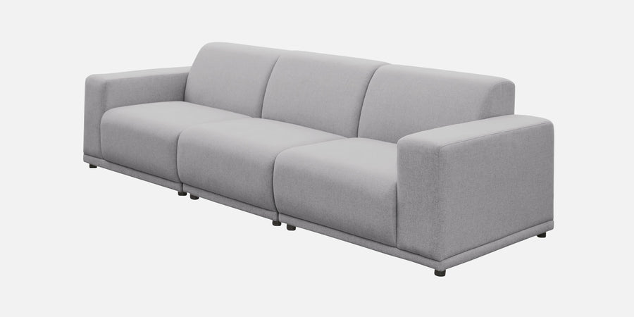 Adam Fabric Lhs Sectional Sofa 3 Ottoman Lounger In Lit Grey Colour - Febonic Living