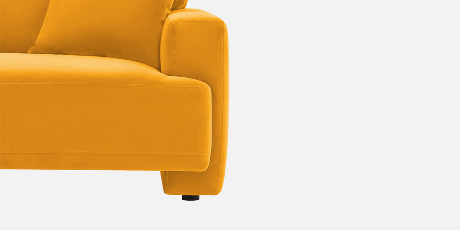 Kosta Velvet 3 Seater Sofa In Safforn Yellow Colour - Febonic Living
