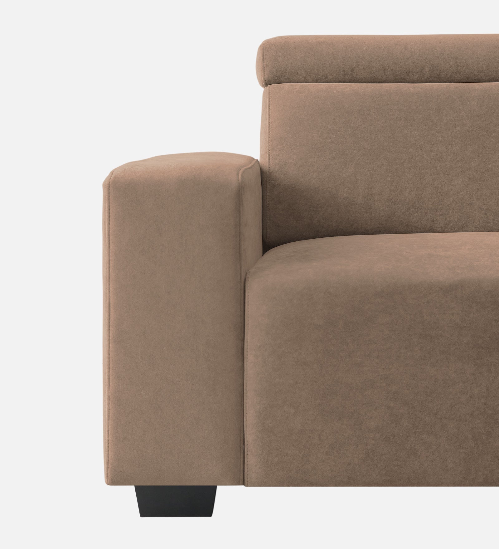 Hiro Fabric 1 Seater Sofa In  Wheat Beige Colour - Febonic Living