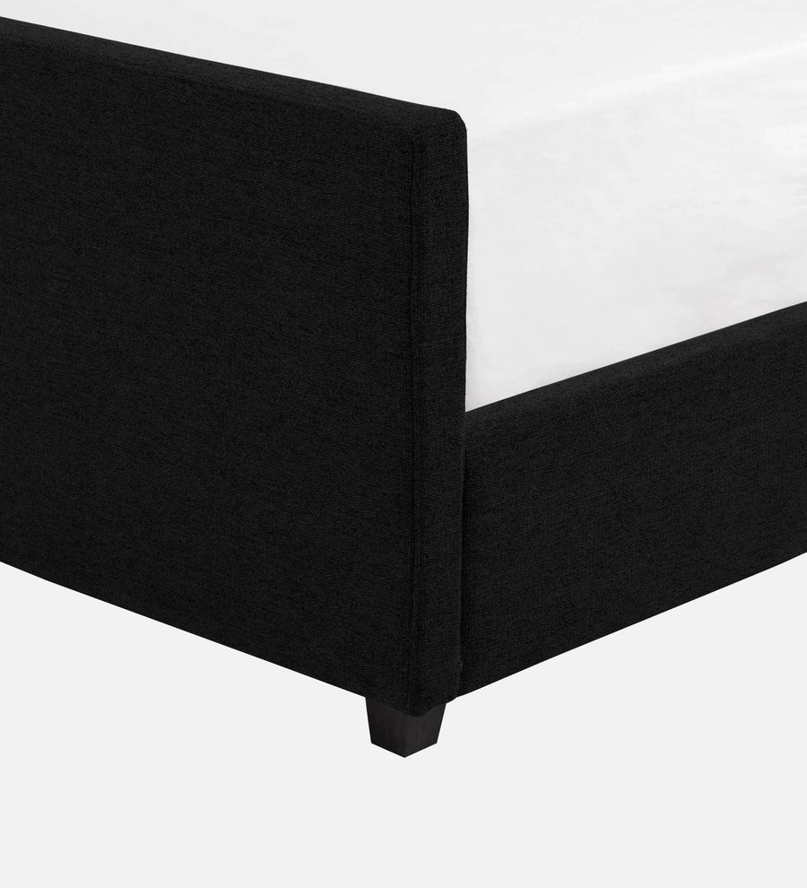 Pollen Fabric Upholstered Queen Size Bed In Zed Black Colour - Febonic Living