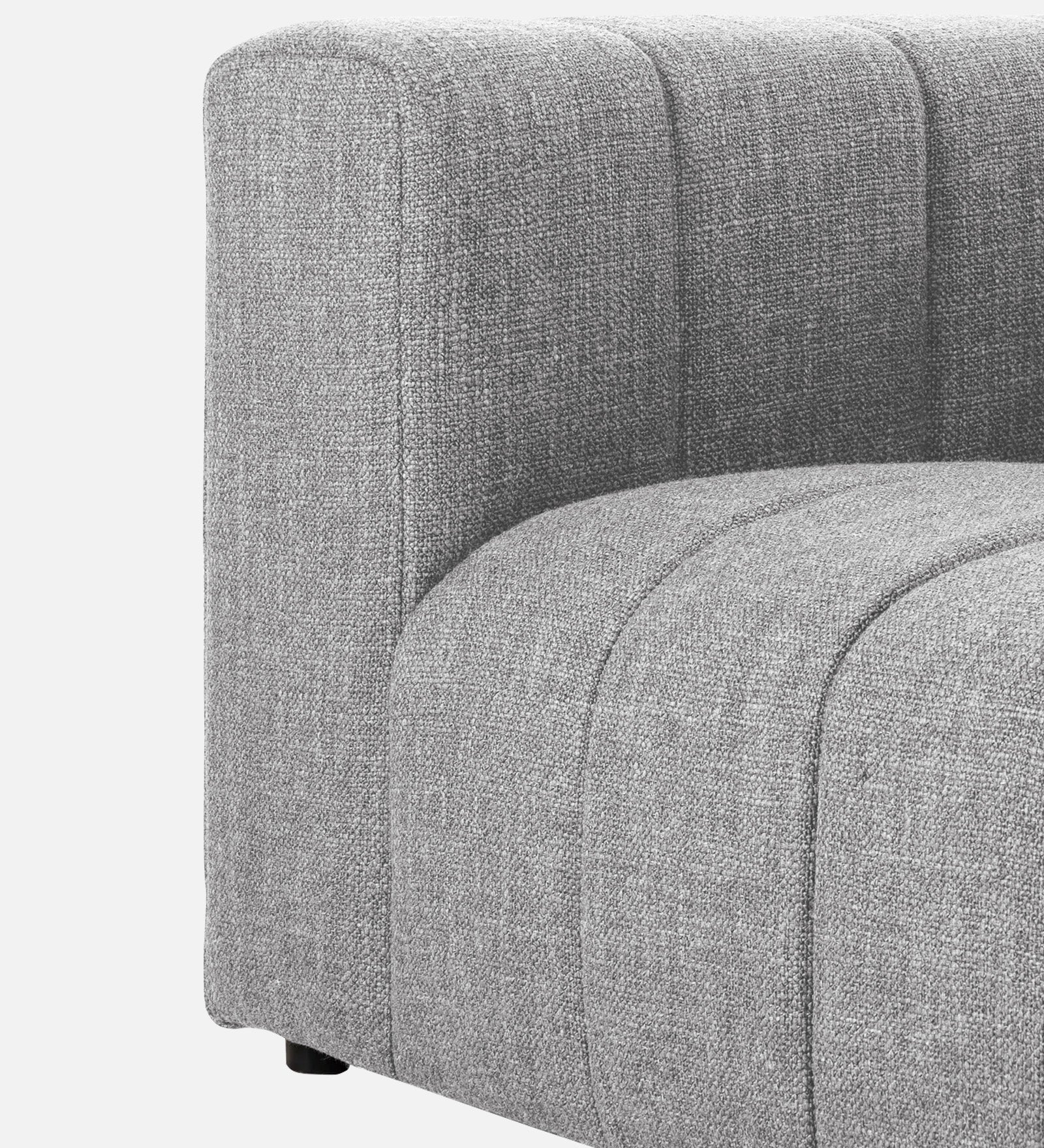 Lara Fabric 1 Seater Sofa in Lit Grey Colour